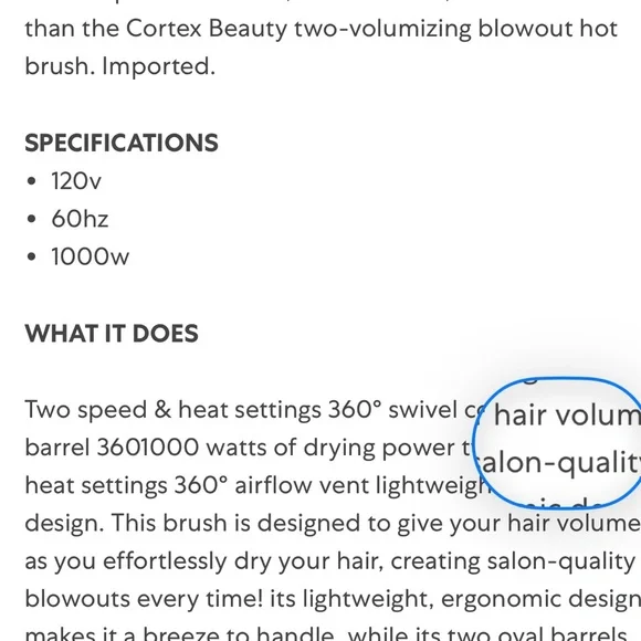 Cortex Volumizing Blowout Brush - Pink